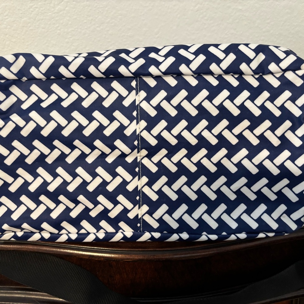 Scout Navy and White Patterned Medium Tote with Detachable Black Strap - Picture 9 of 12